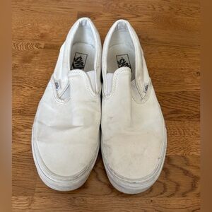 Vans Men's Classic White Sneakers Size 12